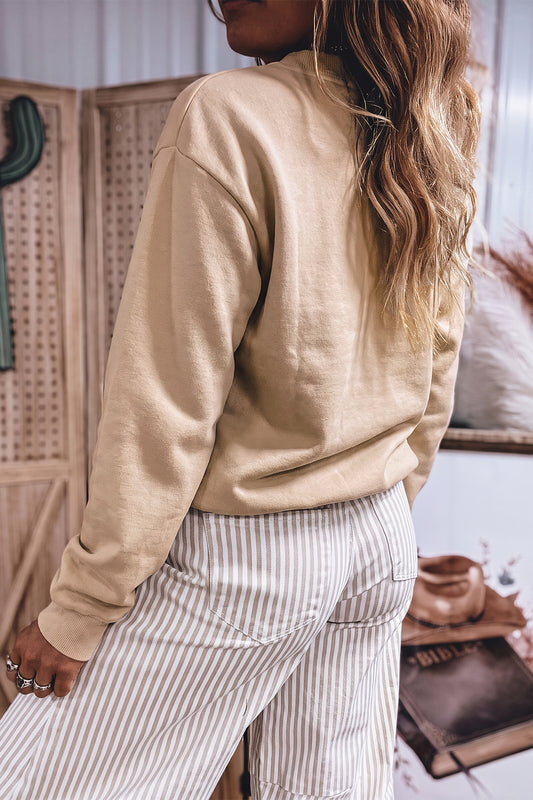 Western Embroidery Pullover Sweatshirt