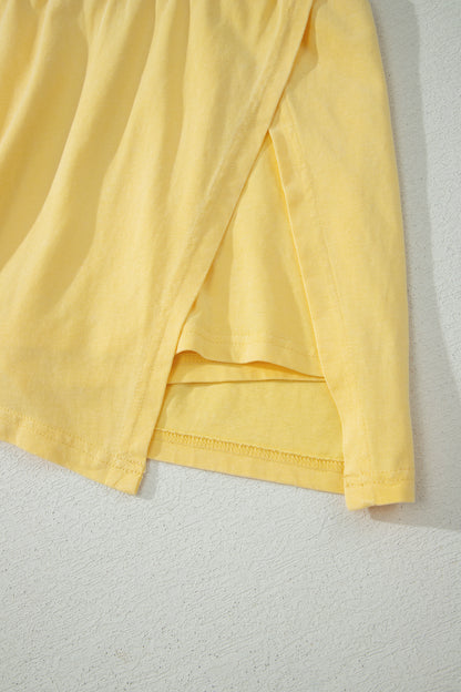 Phalaenopsis 2 Pieces Mineral Wash Cotton Tank Top Lined Split Skort Set