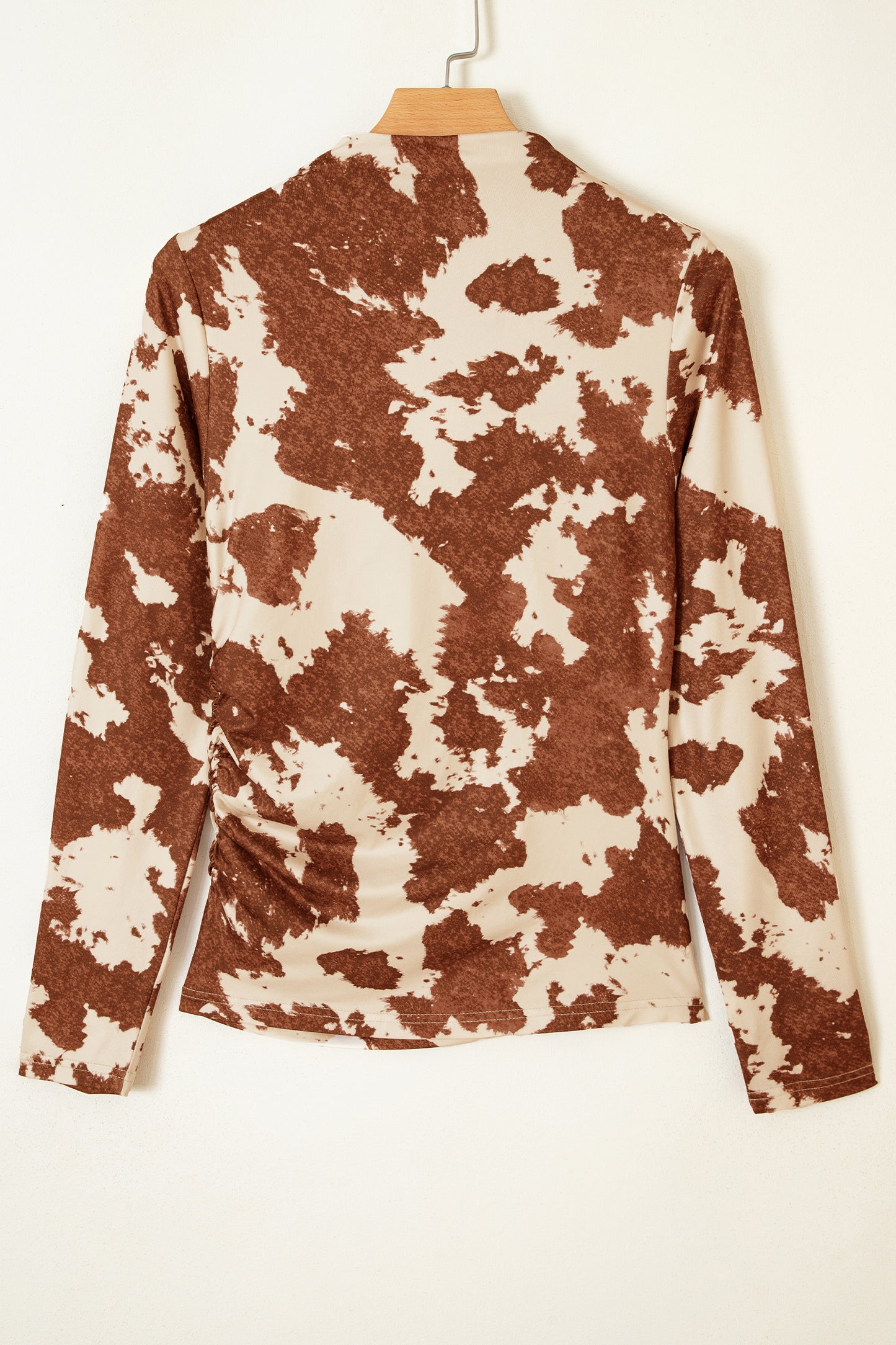 Brown Western Cow Spots Print Top