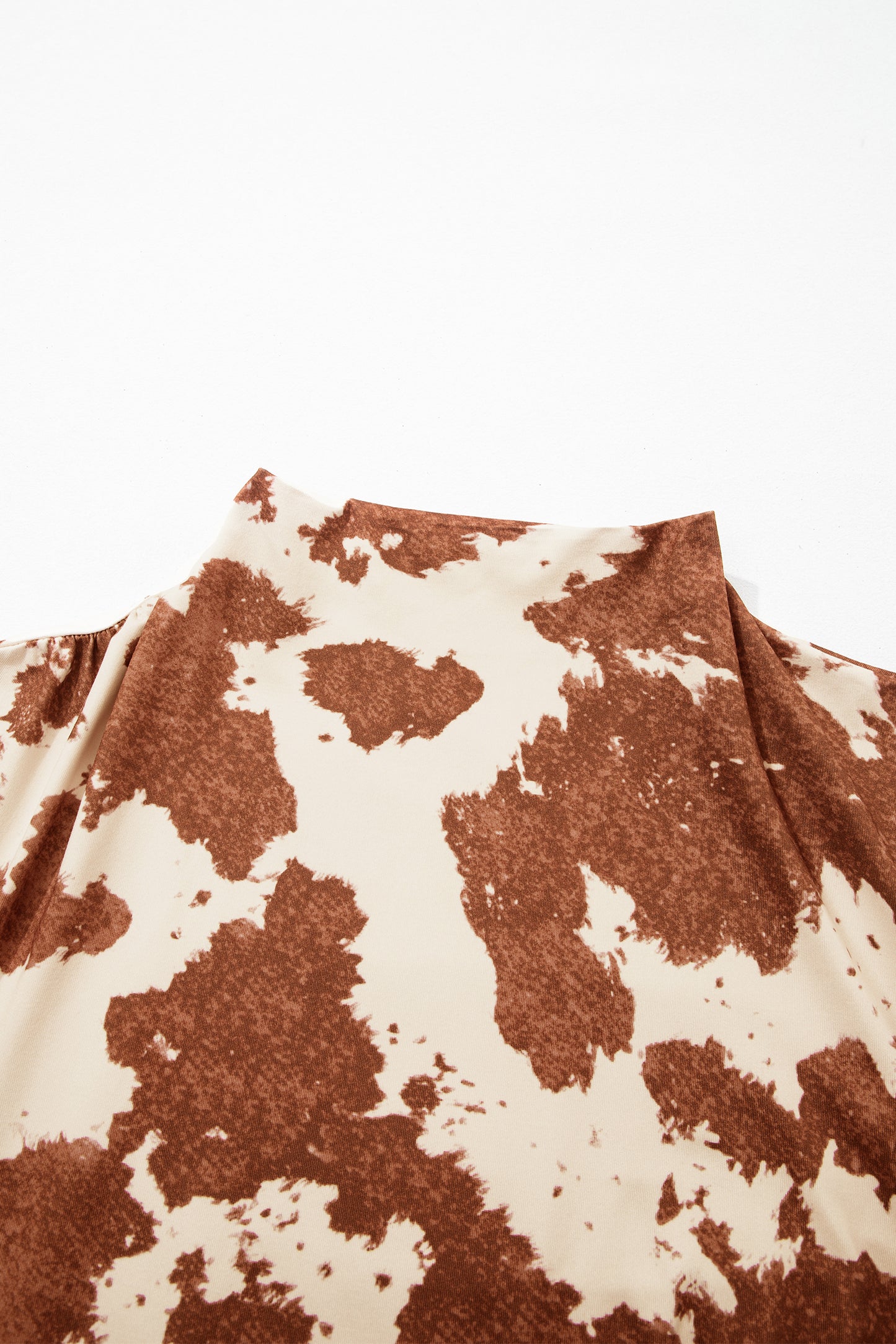 Brown Western Cow Spots Print Top