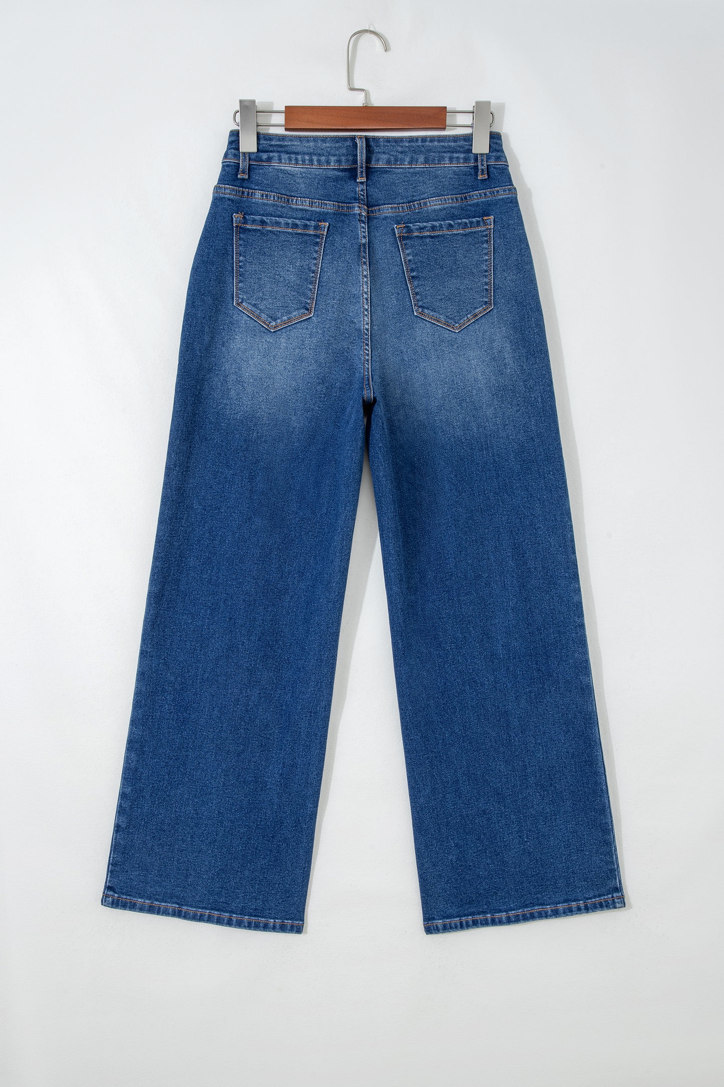Sky Blue Tailored Seam Detail Womens Shift Jeans
