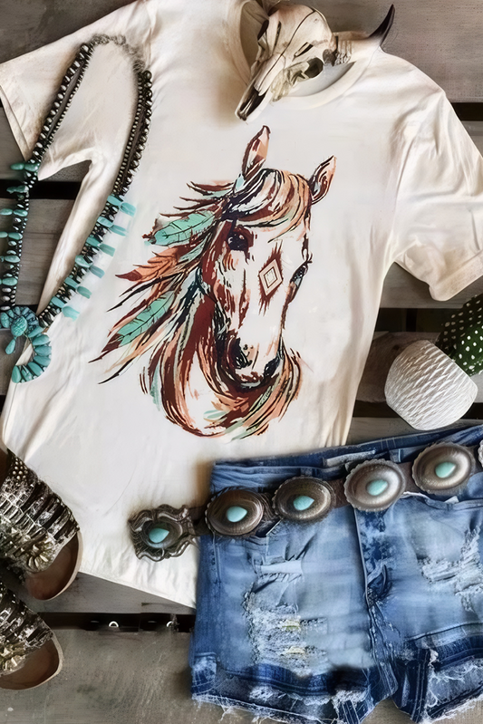 Western Aztec Horse Tee
